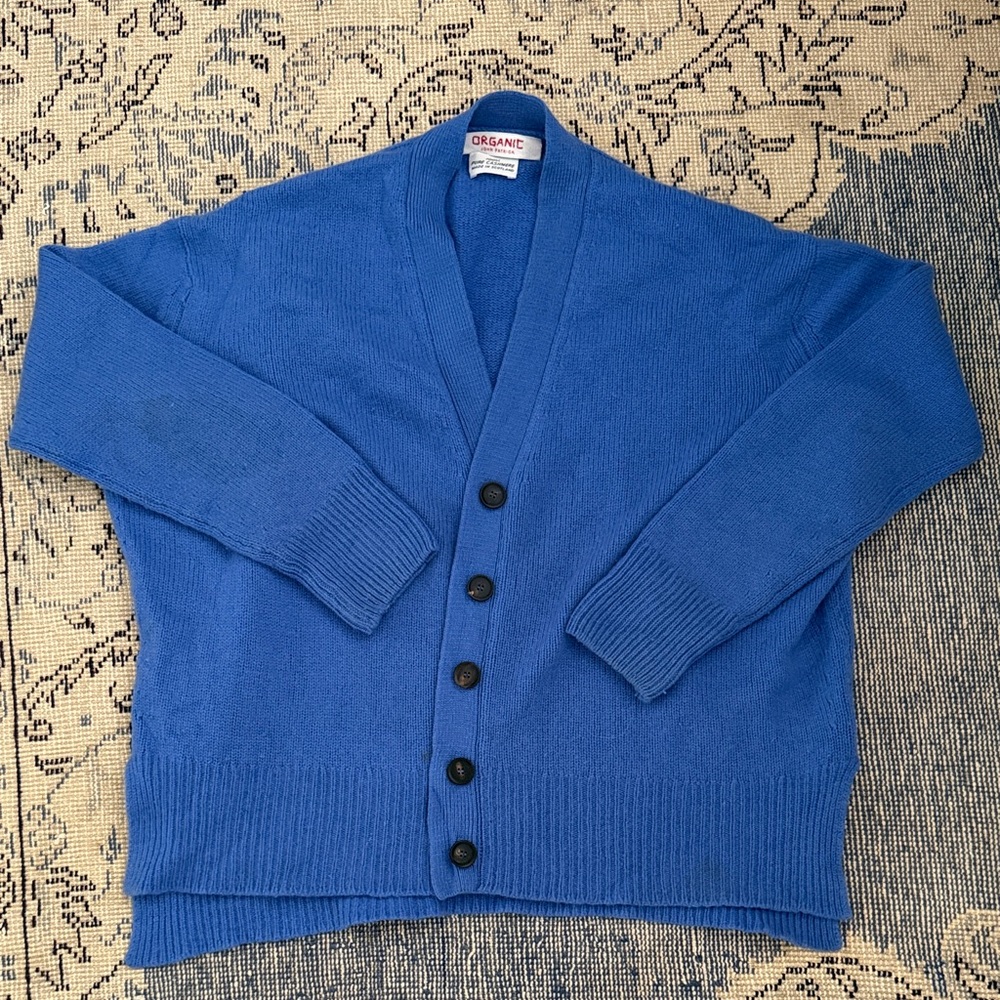 organic John Patrick, 100% cashmere made in Scotland cardigan small